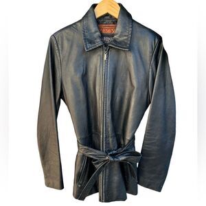 VTG Wilson’s Leather• Pelle Studio women’s belted LeatherJacket